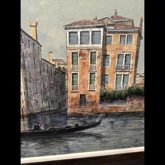 Enrique Alonso Painting Fine Art Oil on Canvas Signed With Solid Wood Framed - Picture 6 of 16